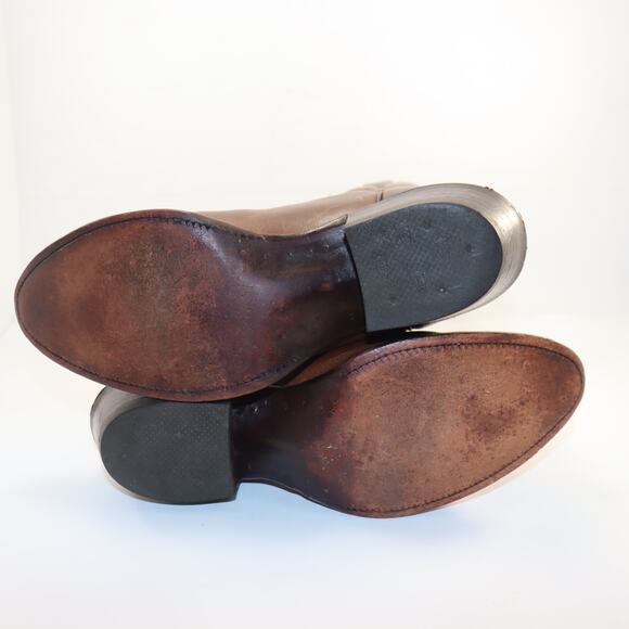 Justin Western Cowboy Boots Style 2253 Brown Leather Men’s Size 8.5D - Picture 6 of 7